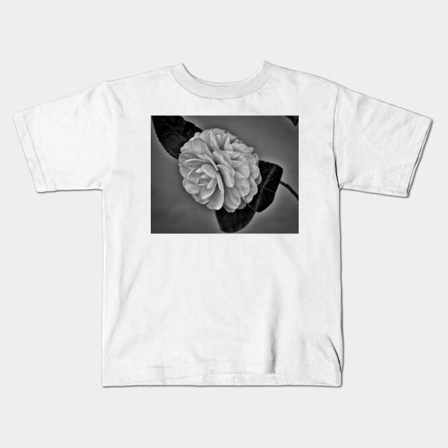 Camellia Kids T-Shirt by KirtTisdale